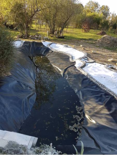 Quel prix pour faire changer la bâche étanche EPDM de mon bassin à poissons ? Crèon en Gironde