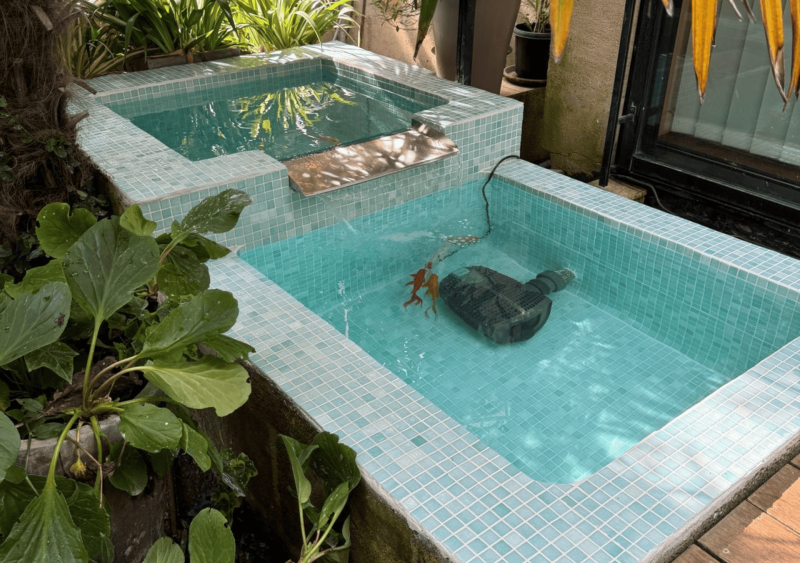 Réfection totale d’un double bassin cascade carrelé à Bordeaux