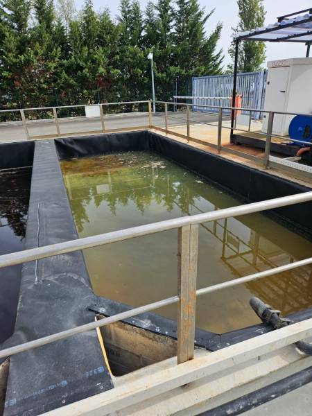 Rénovation d'un bassin de rétention de produits chimiques à Blanquefort société Greg Aqua Services
