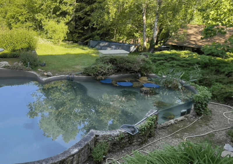 Réfection d’un bassin à carpe Koi de 30 m³ près de Bergerac